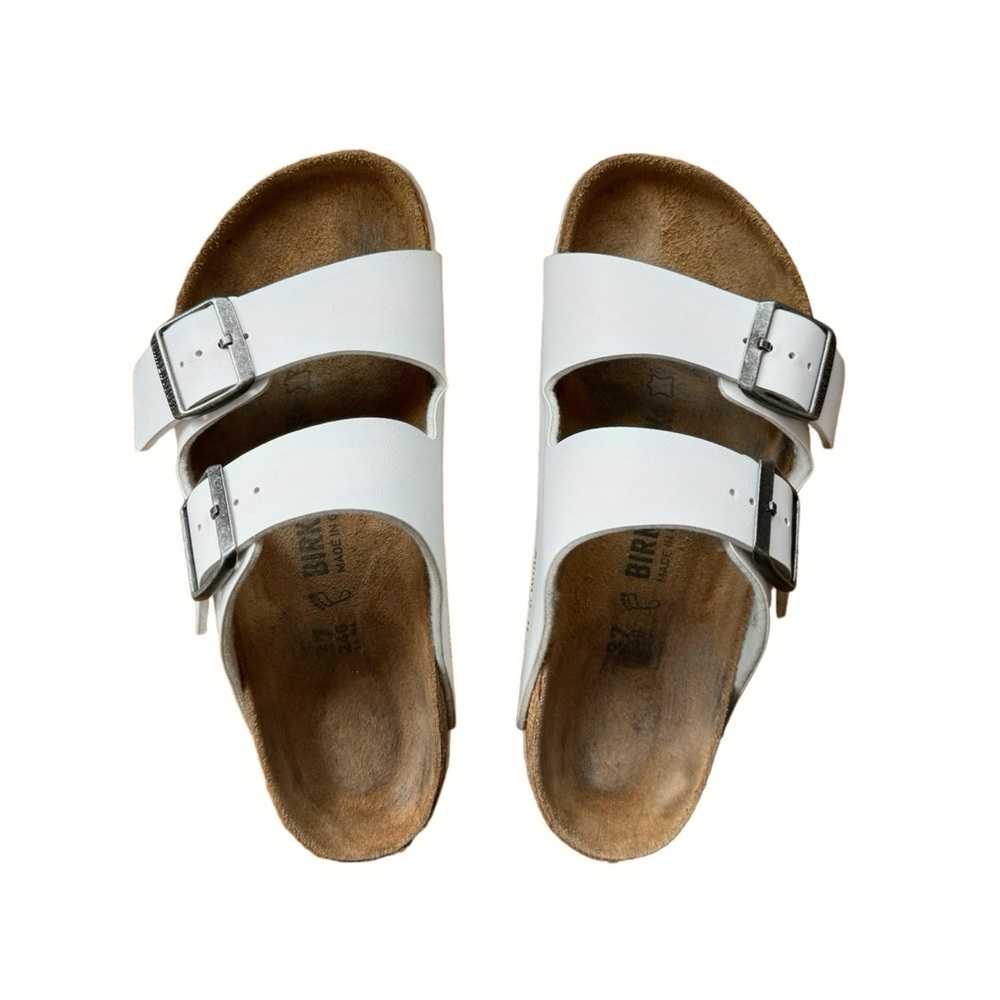 Birkenstock White Arizona Sandals